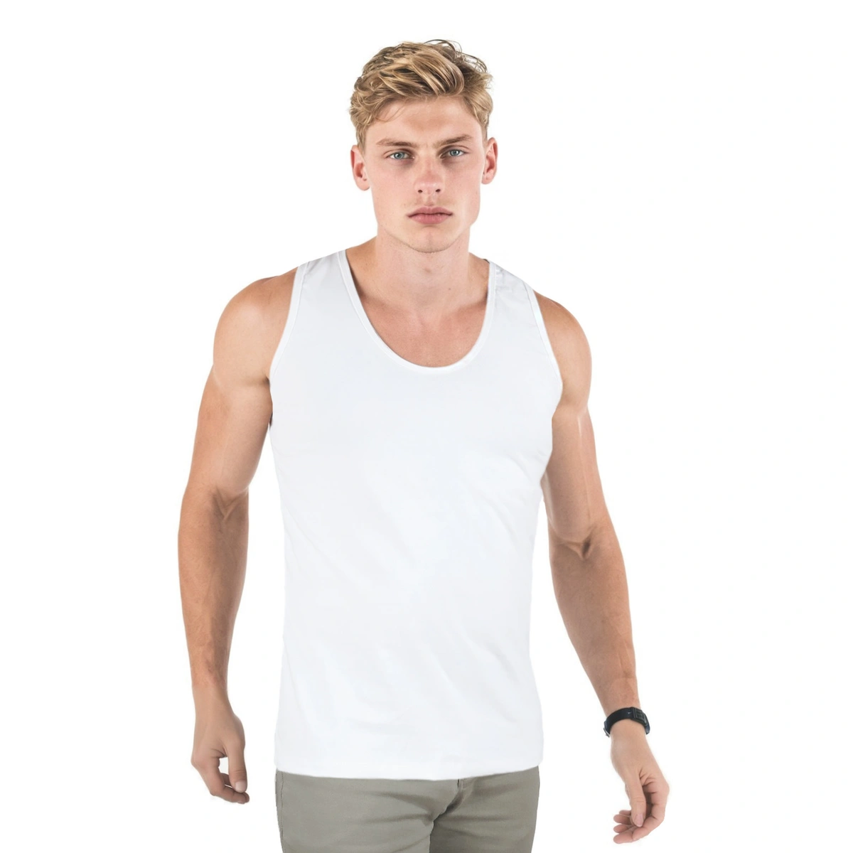 زیر پوش مردانه  آستین حلقه ای  رنگ سفید 