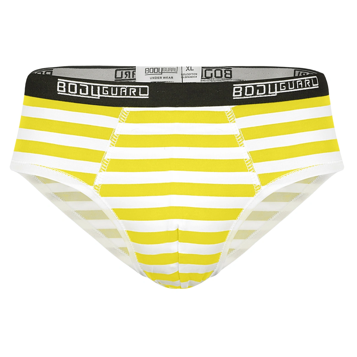 شورت مردانه اسلیپ بادیگارد پادار راه راه زرد