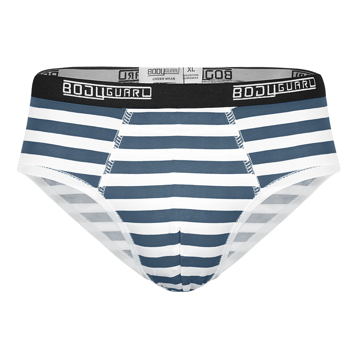 شورت مردانه اسلیپ بادیگارد پادار راه راه آبی نفتی