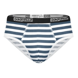 شورت مردانه اسلیپ بادیگارد پادار راه راه آبی نفتی