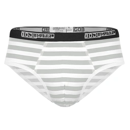 شورت مردانه اسلیپ بادیگارد پادار راه راه طوسی